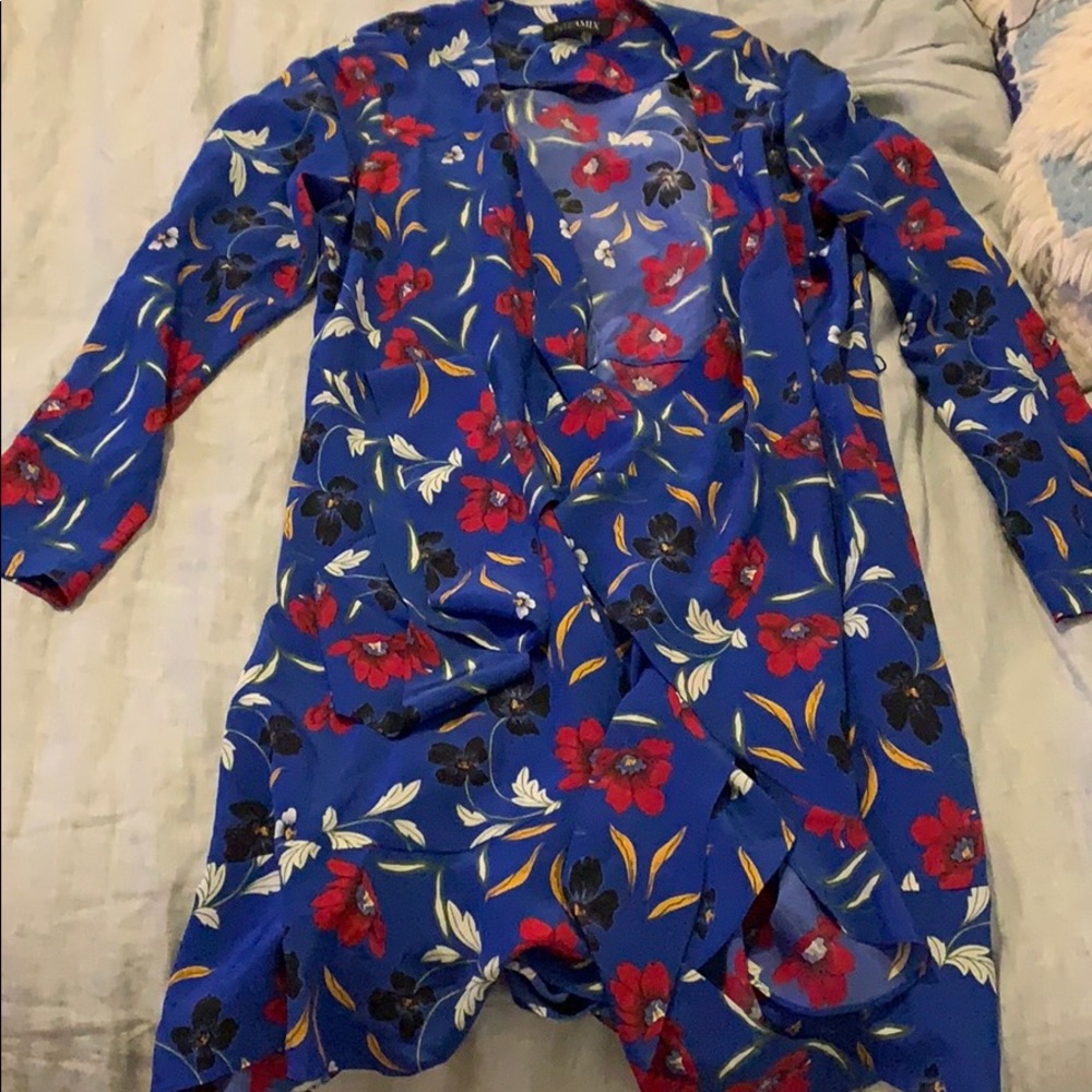 Intermix floral wrap dress